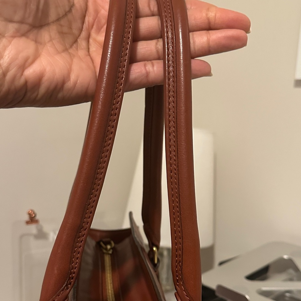 Coach Tan Leather Tote Bag - Picture 7 of 14